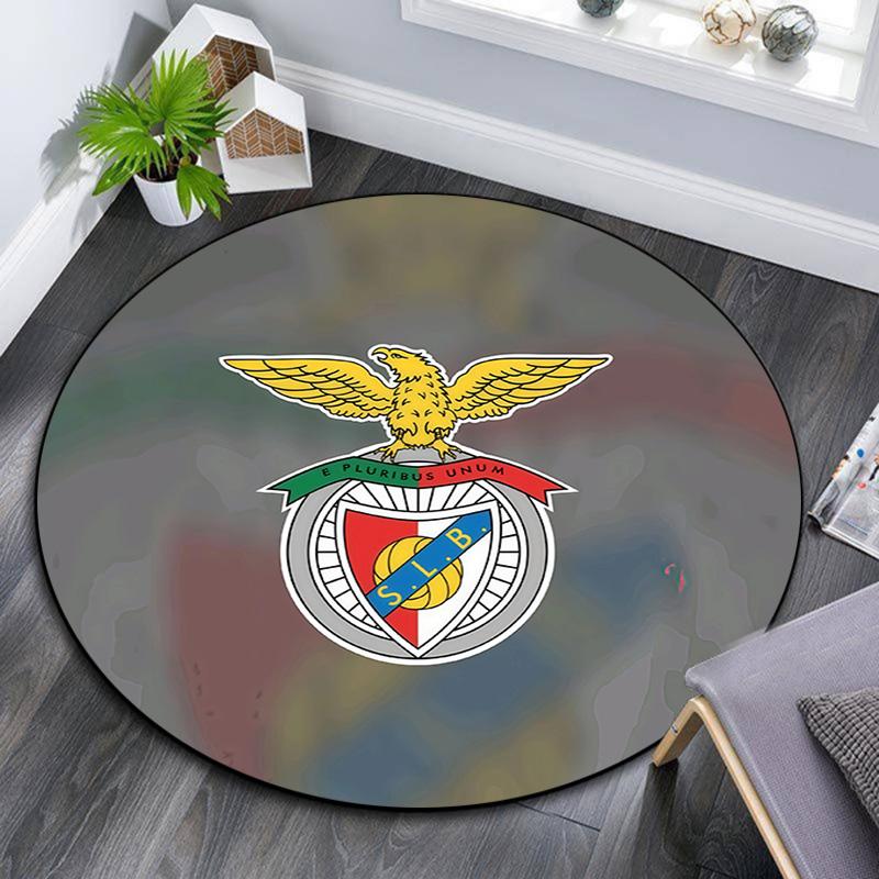 Sport Lisboa E Benfica2 Round Area Rug,Carpet Rug for Living Room Bedroom Sofa Playroom Decor,Non-slip Floor Mat