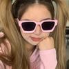 532 Square Sunglasses 4 Xiaohongshu Same Trendy Glasses, Personalized Spice Girl Hip-Hop Sunglasses