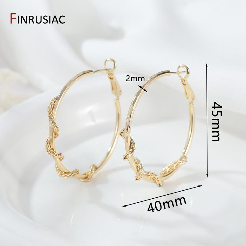 New Design Irregular Hoop Earrings Gold Plated Twisted Round Earrings Heart Hoop Earrings For Women Fashion Punk Earrings