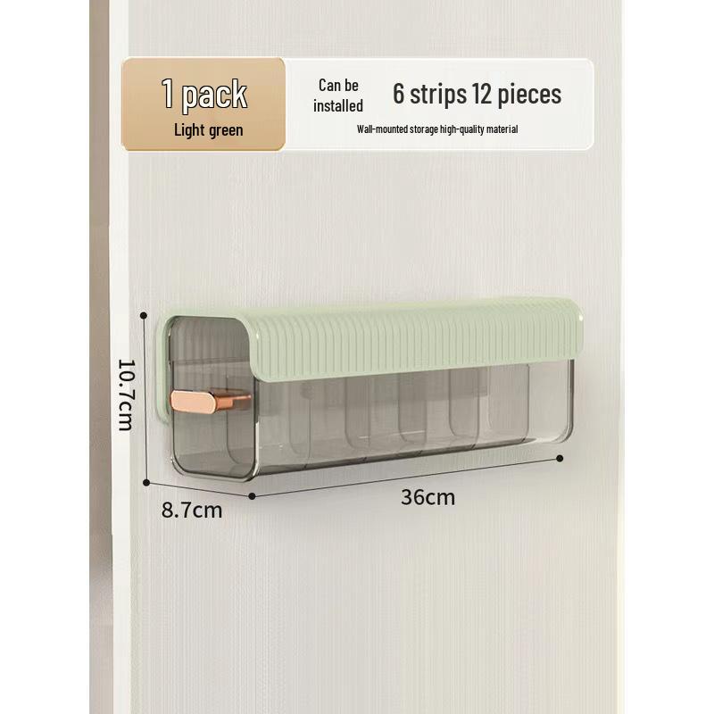 Wall-Mounted Transparent Organizer Box for Cables, Socks, and More