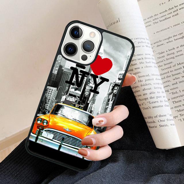 Dark Night New York City Phone Case Back Cover for iPhone 17 Air 16 15 14 13 11 12 Pro Max Plus Fundas Coque