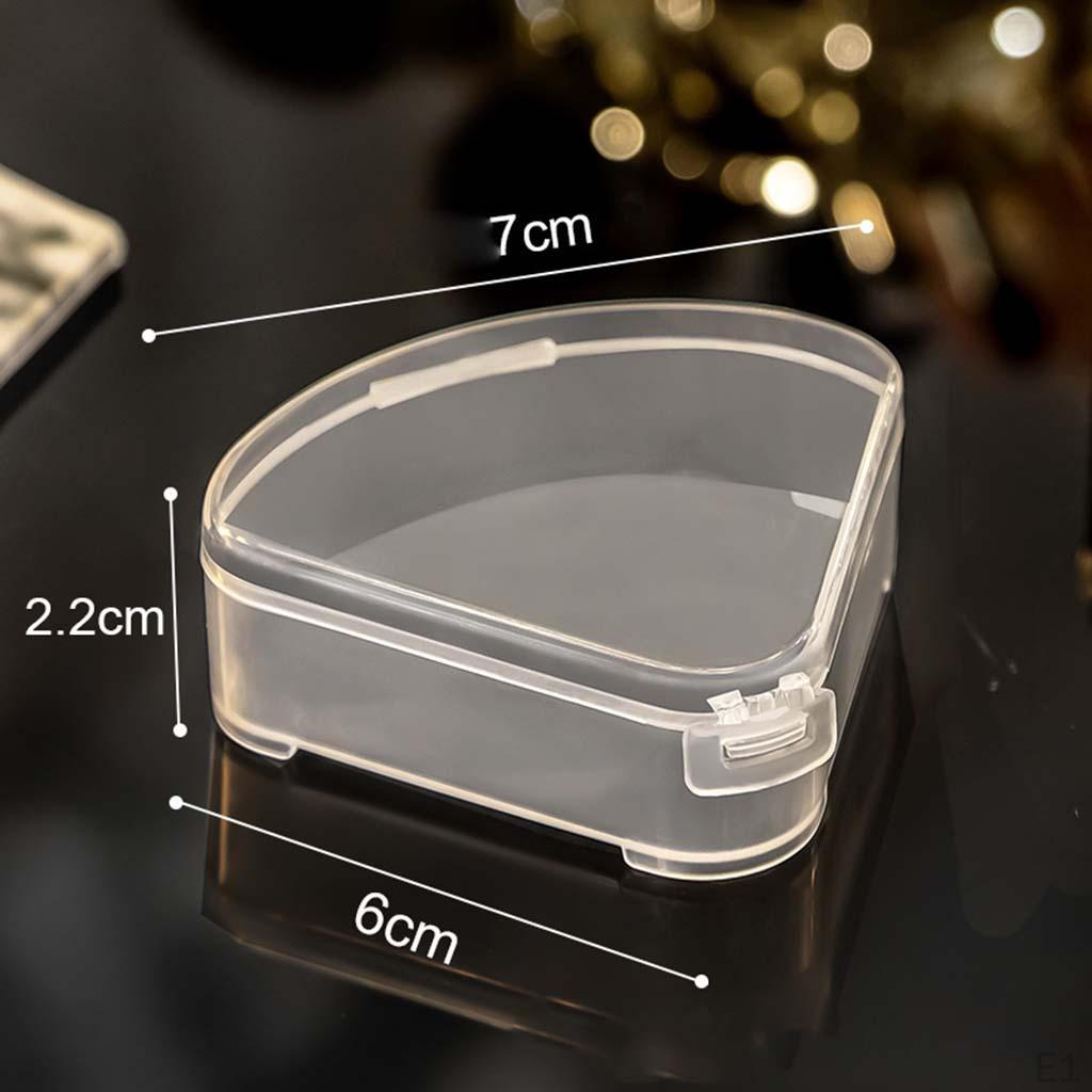 5pcs/pack Triangle Case Transparent Anti Pollution Compact Puff Container Carrying Organizer