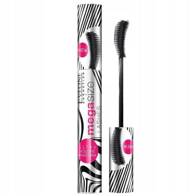 Eveline mega size lashes tusz do rzęs czarny 10 ml pogrubia i wydłuża