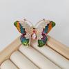 Trendy Multicolour Alloy Butterfly Brooches For Women Metal Crystal Insect Brooch Party Birthday Winter Zircon