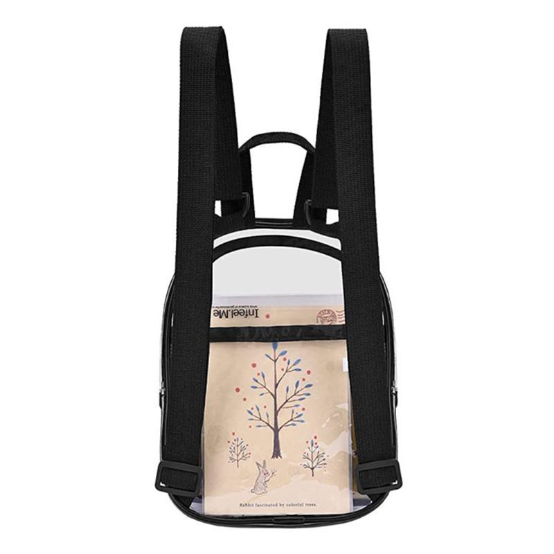 Pvc Transparent Backpack  Simple Lightweight Backpack Cute Mini Clear Bags Waterproof Travel Schoolbag Sports Bags