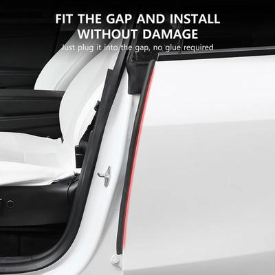 Car Door Seal Strip for Tesla Model Y Juniper Model 3 Highland 2025 Front and Rear Door Waterproof Rubber Noise Reduction Part