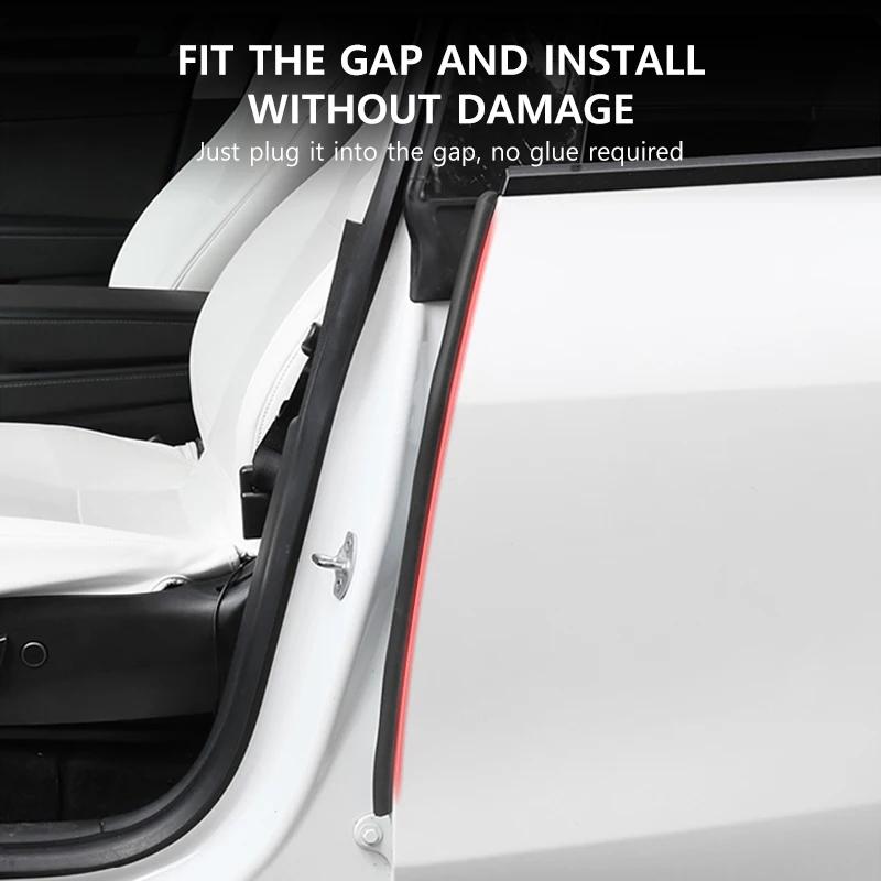 Car Door Seal Strip for Tesla Model Y Juniper Model 3 Highland 2025 Front and Rear Door Waterproof Rubber Noise Reduction Part