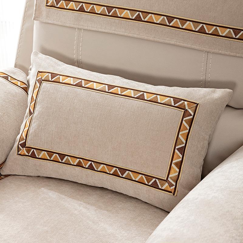 First Class Cabin Chivas Exclusive Sofa Cushion, All-season Universal Light Luxury Single Person Leather Chivas Functional Cover Cloth