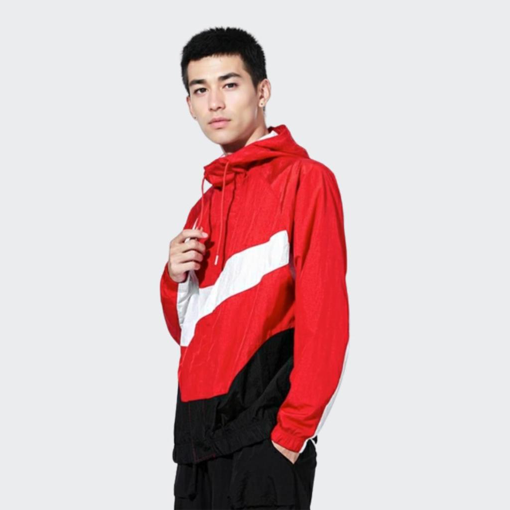 Nike Big Swoosh Zip-Up Hoodie Jacket Men Outerwear Red AR3085-657
