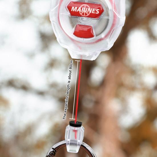 Outdoor Retractable Keychain Carabiner Badge Holder ID Card Reel Clip Key Ring Heavy Duty Portable Camping Climbing Backpacking Hiking Hanging Buckle