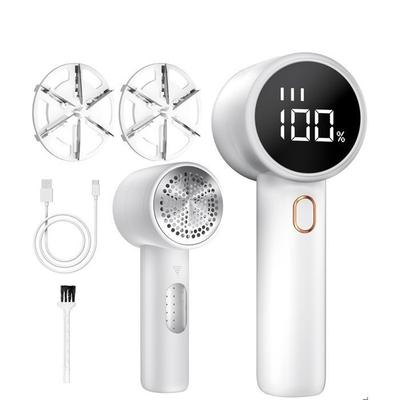 Rechargeable Anti-pilling Shaver with LCD Screen – High Performance and Modern Design Color White