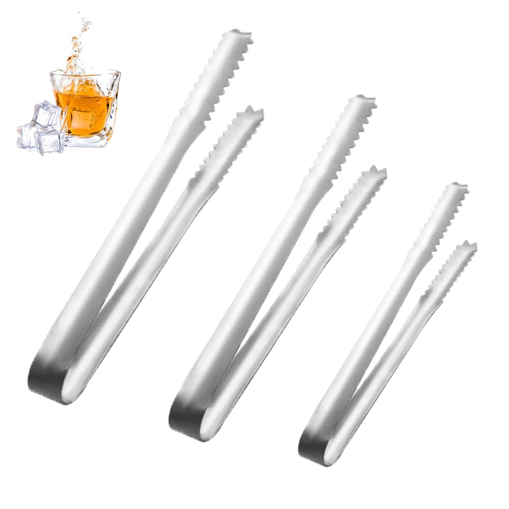 

Stainless Steel Ice Sugar Yakiniku Bread Food Ideal for and Bakeries Tongs, Tongs, Tongs, Clips, Tongs, Bars, Restaurants, (3 Sizes, Silver)