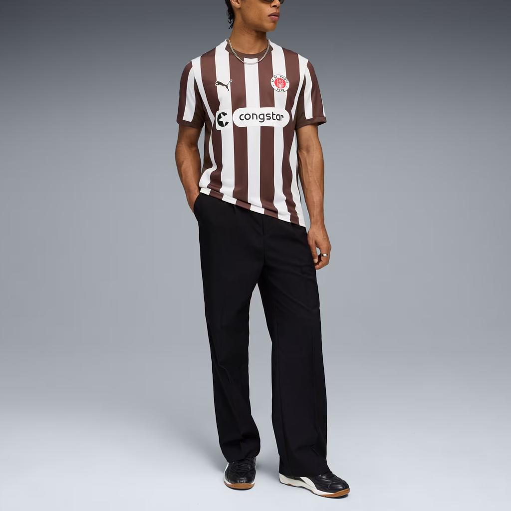 Puma Fc St. Pauli Drycell 25/26 Home Simple Sports Pullover Short Sleeve Football Shirt Men tops 783063-01