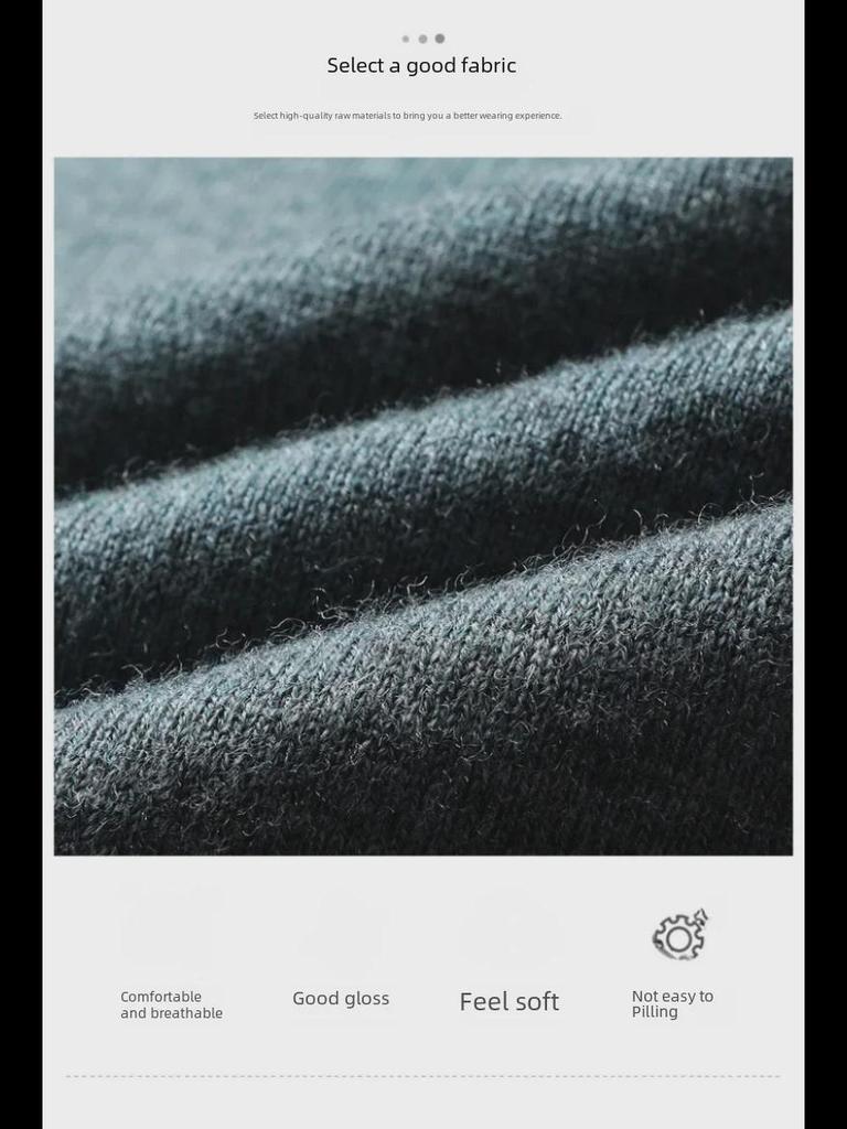 Halbrollkragenpullover für Herren aus 100 % reiner Wolle – Herbst-/Winterkollektion 2024