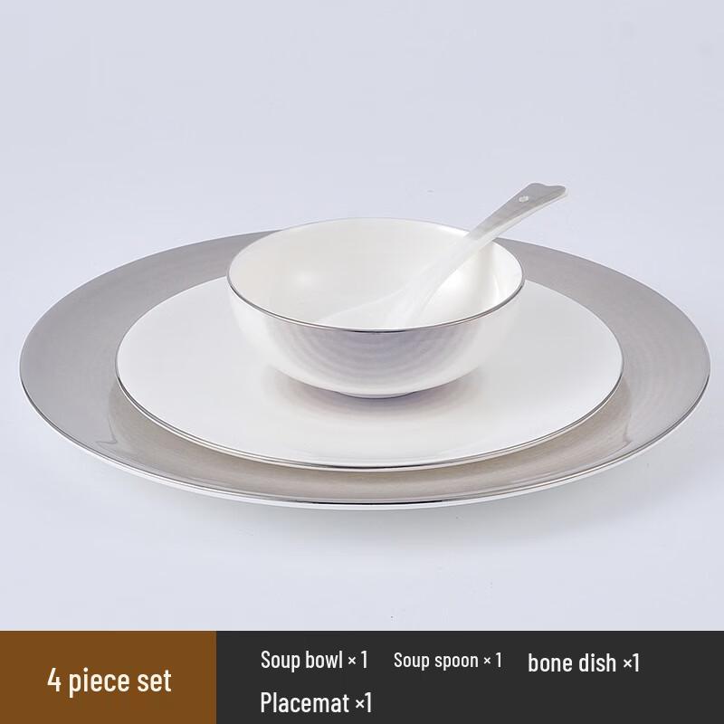 

ZISIZ Chinese Style Luxury Bone China Tableware Set