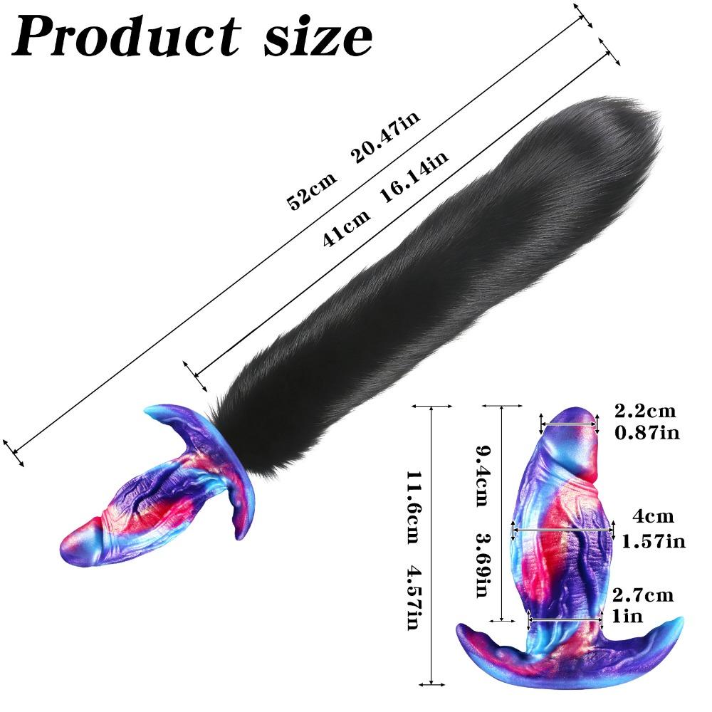 Realistischer weicher Schwanz Analplug SM Bondage Spielzeug Unregelmäßig geformter Hintertür Plug Erwachsenes Intimes Sexspielzeug