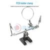 Compact Circuit Repair Kit: Circuit Board Holder & Soldering Stand with Clips, Magnifying Glass for Mouse, Keyboard, Phone Repair