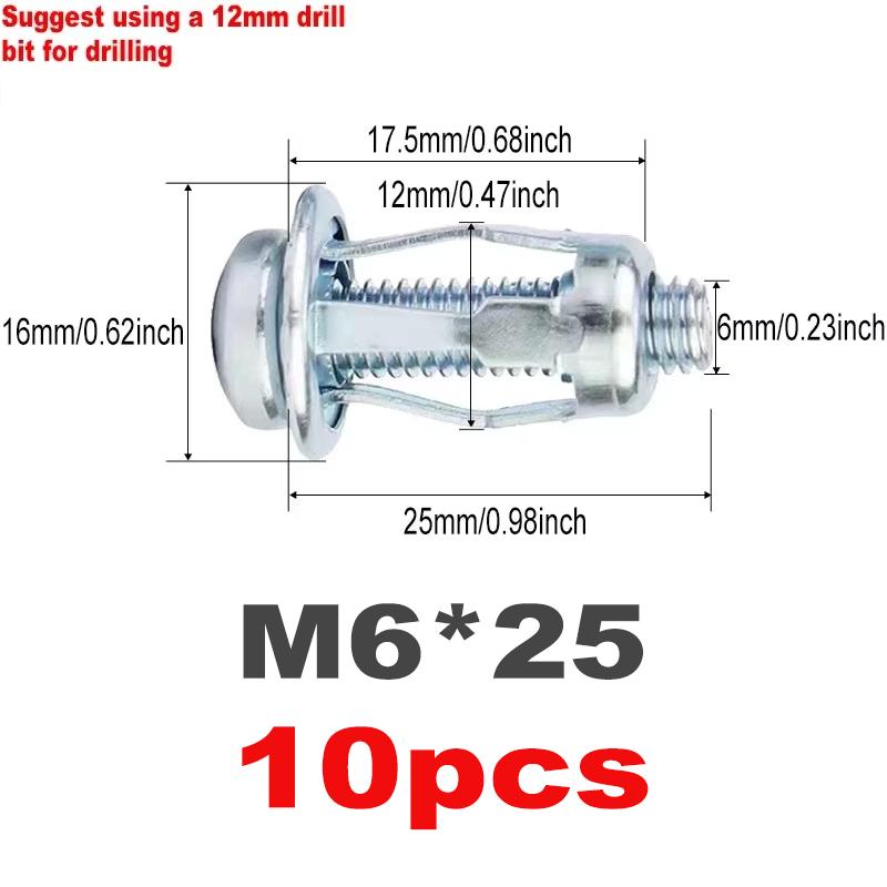 M4 M6 Jack Nuts Screw Petal Screws Anchors Metal Rivet Petal Expansion Plugs Lock Bolt Board Wall Fastener Expansion Clamp