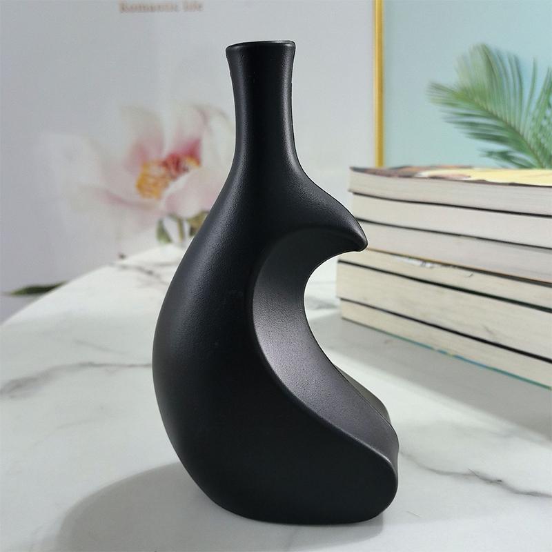 אגרטל פרחים לא סדיר רטרו יצירתי חיקוי קרמיקה פלסטיק אגרטל פרחים קישוט למשרד בסלון