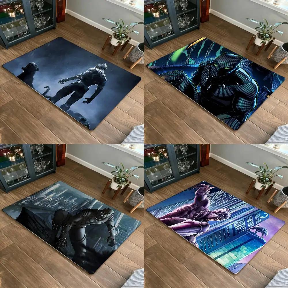 CUTE--B-BlackS-P-Panther Floor Mat Durable Carpet Rug For Footpad Mats Style Soft Bedroom Floor House Laundry Room Mat Anti-skid