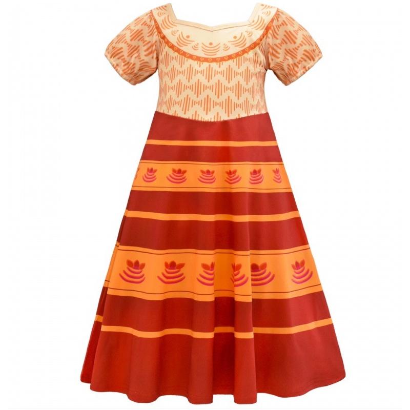 

Encanto Costume Dress For Girls Dresses Carnival Party Girls Princess Dress OrangeRed,110(6-7T)
