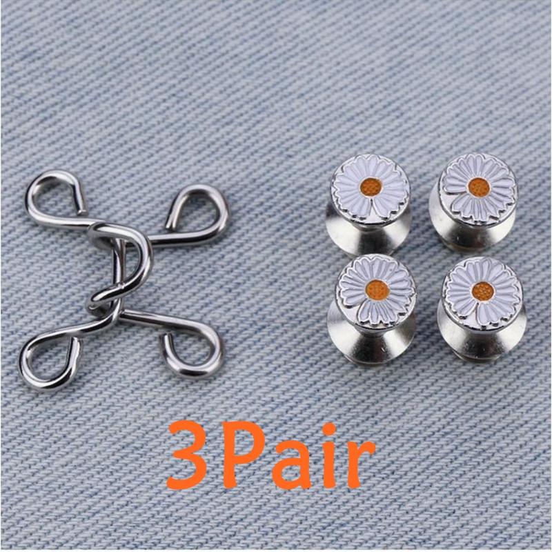 Jeans Waist Retraction Buckles Convenient Jeans Resize Buckles Adjustable Metal Buckles Jeans Skirt Trousers Accessories