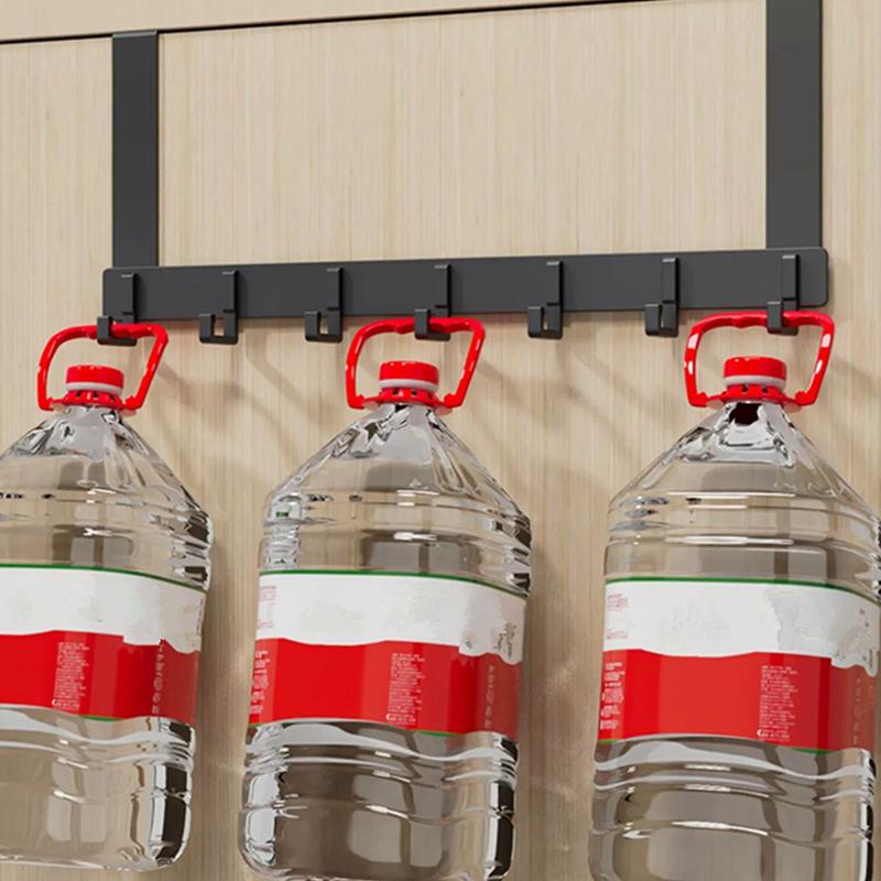 Hooks Over The Door 6 Hooks Clothes Coat Hat Towel Hanger Home Bathroom Organizer Rack Holder Door Hang Quick Installation