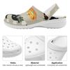 Printed White EVA Beach Clogs Unisex Lightweight Breathable Slip On Garden Shoes Pool Bathroom Home Summer Wear