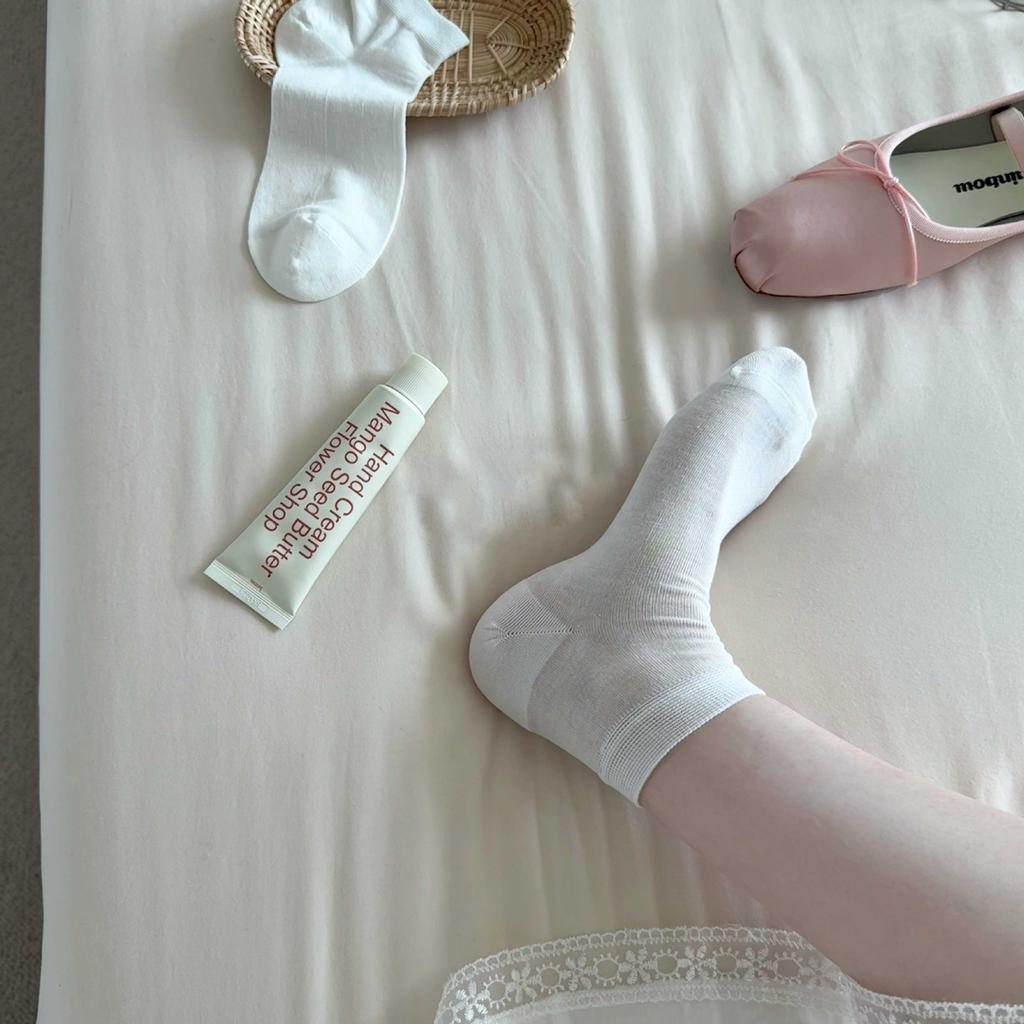 Maulbeerseide Socken Damen Sommer Dünn Atmungsaktiv Und Kühl Basic Socken Weich Wachsig Schweißabsorbierend Einfarbig Knochenlos Kurze Socken