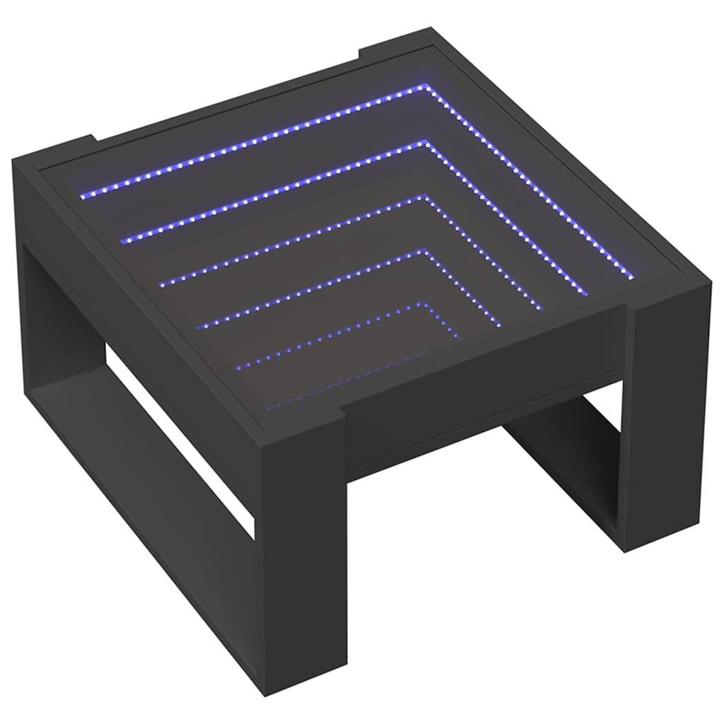 Stolik Kawowy Z Led Infinity, Czarny, 50X53X30 Cm