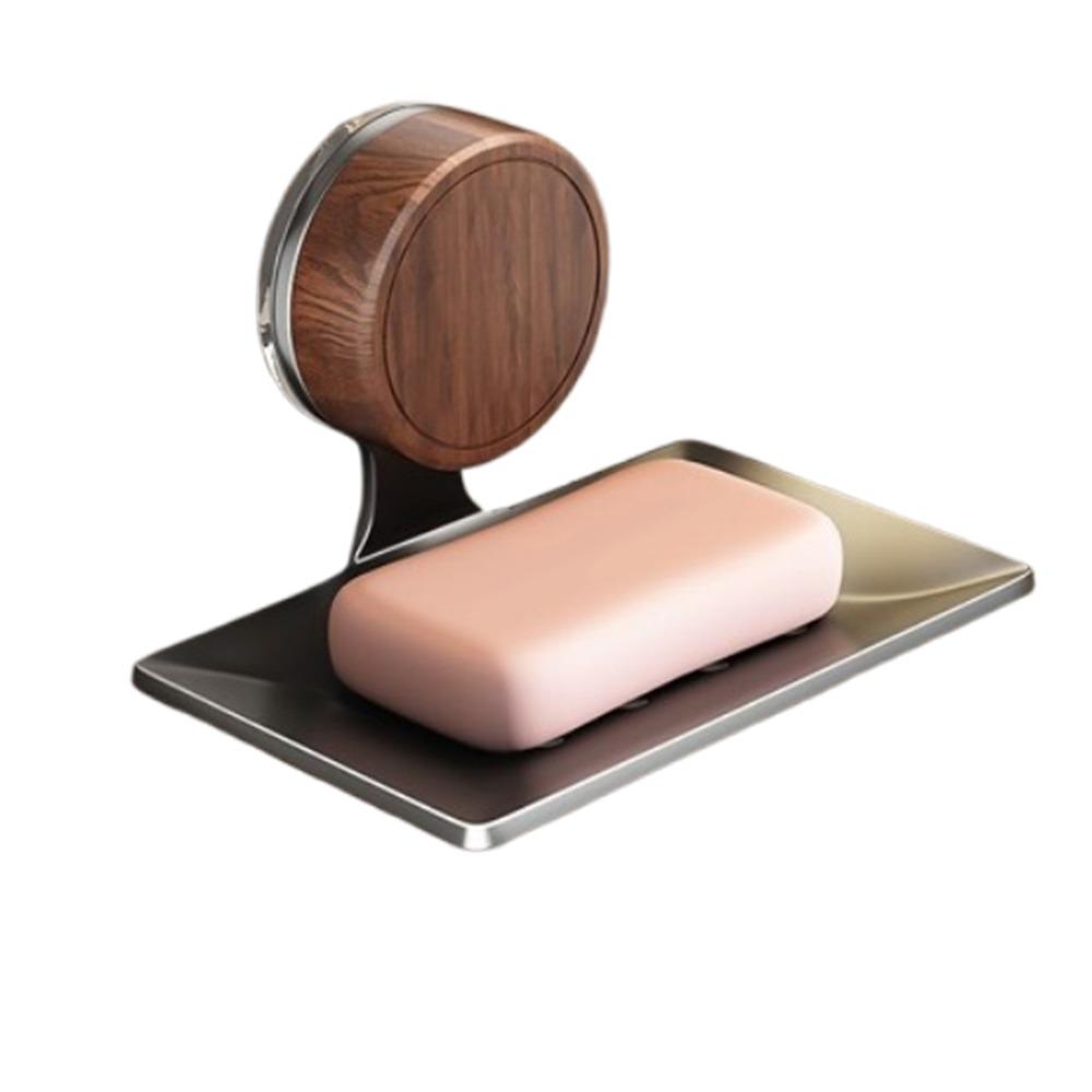 

1/2pcs Plastic Bathroom Soap Dish Suction Cup Sponge Container Self-draining Soap Box Basin 1pcs Grey