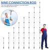10.83ft Paint Roller Extension Pole with Tapered Adapter 9 Segmented Lightweight Stainless Steel Extension Pole for Mop Handle