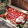 Christmas Rug, Entryway Doormat, Santa Claus Red Doormat, 3D Entryway Doormat