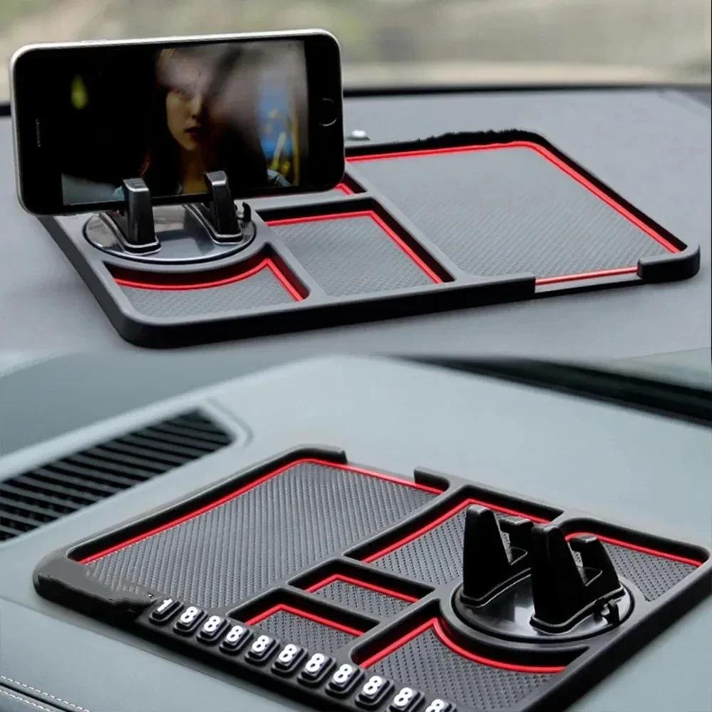 Multi Functional Car Anti Slip Mat Auto Phone Holder Non Slip Sticky Anti Slide Dash Phone Mount Silicone Dashboard Car Pad Mat