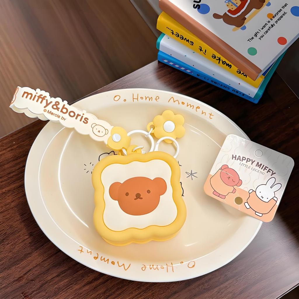 Kawaii Anime Miffy Rabbit Boris Bear Coin Purse Silicone Earphone Storage and Protective Case Cute Cartoon Creative Bag