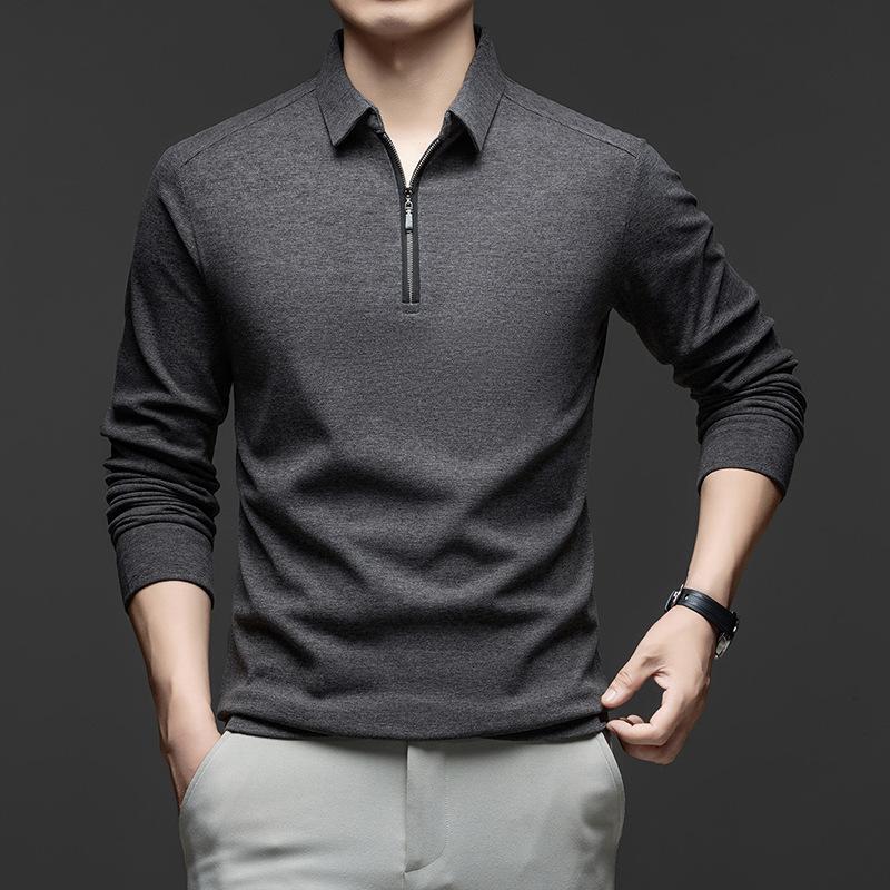 Men S Half Zip Long Sleeve Polo Shirt Casual Fashion Top