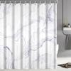 Handun Gradient Marble Waterproof Shower Curtain