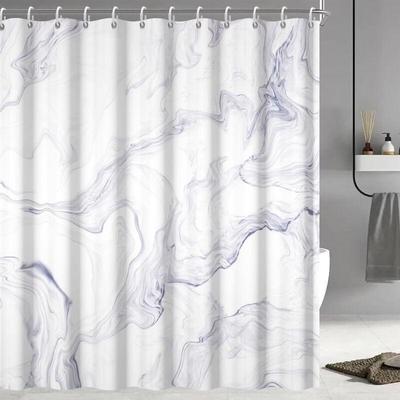 Gradient Marble Waterproof Shower Curtain