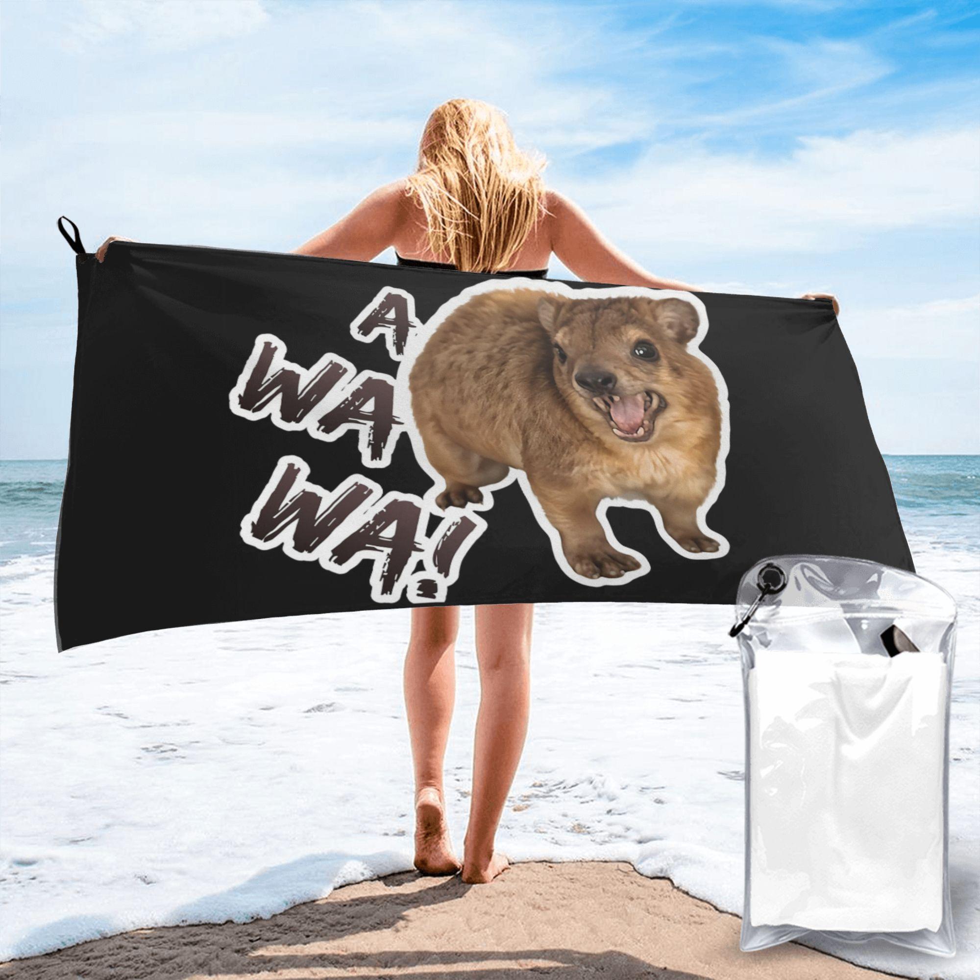 

Awawa Angry Screaming Rock Hyrax Beach Towel Soft Microfiber Quick Dry Absorbent Quick Towels For Bath W40*H60(CM)