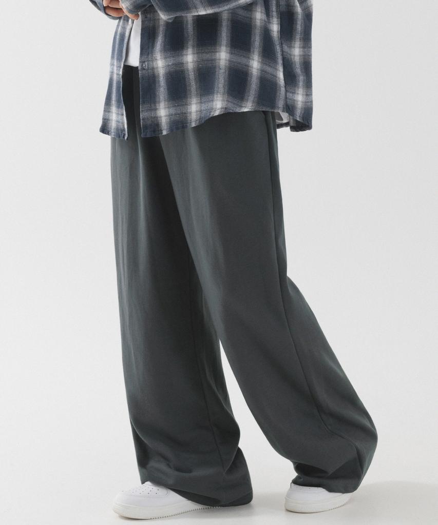 PIANER Relaxed Wide Long Sweatpants (Charcoal)