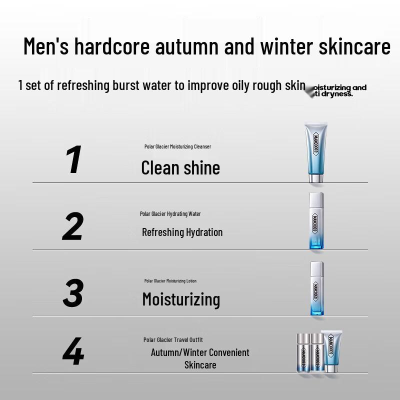 ZUOYANYOUSE Men's Arctic Glacier Hydrating 6-Piece Skincare Set