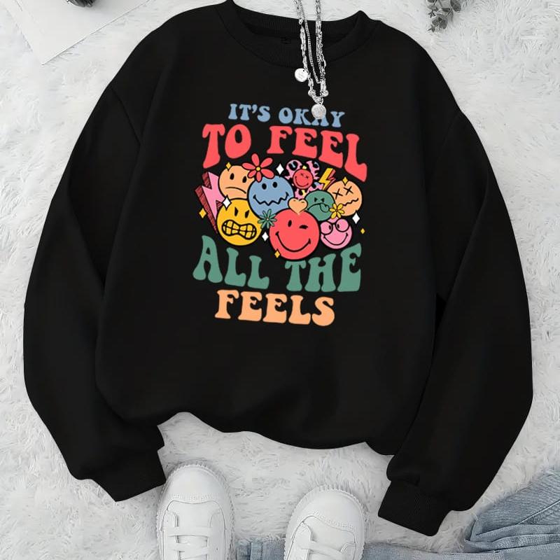 

Oversized Printed Women s Crew Neck Hoodie, Soft Fabric, Lazy Weekends & Home Lounge XXL чёрный