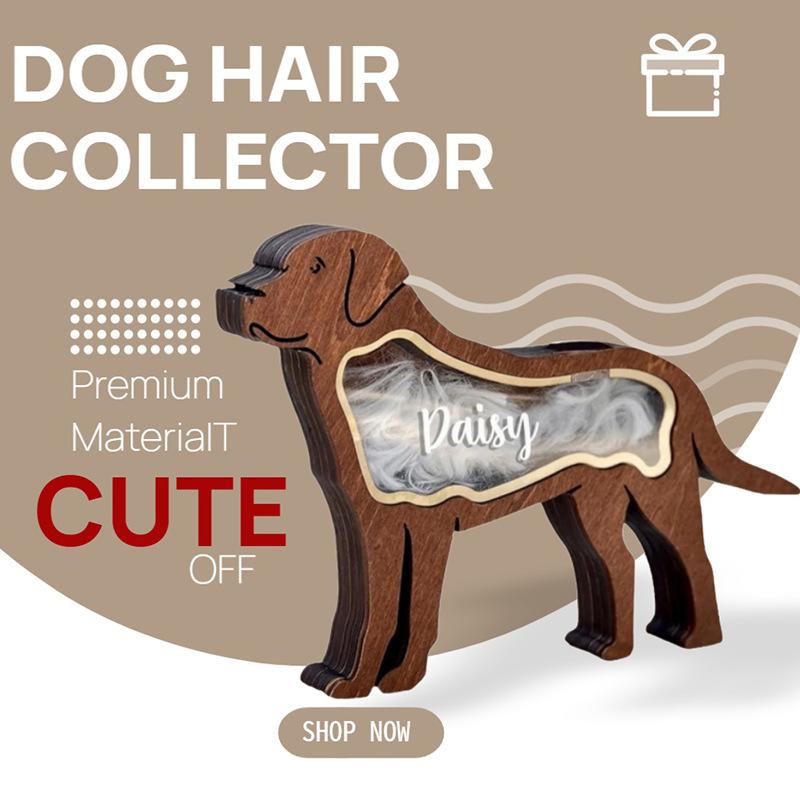 Creative wooden pet fur storage box decoration, creative puppy animal commemorative gift