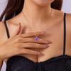 New Flower Pendant Necklace for Women Romantic Cherry Blossom Gold Color Metal Chain Choker Party Wedding Neck Jewelry