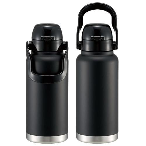 Skater Stainless Steel Direct Bottle with Handle 1000ml Water Bottle Mug Bottle Black STD10H-A