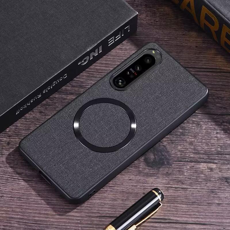 For Sony Xperia1VI 10VI 5V 10V 1V 1IV 5IV 10IV 1III 10III 5III ForMagsafe Magnetic Charging Silicone Protection Hard Fabric Case