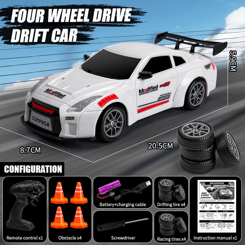 

1:24 Scale 2.4GHZ RC Car Remote Control High-speed Rechargeable Drift Car
