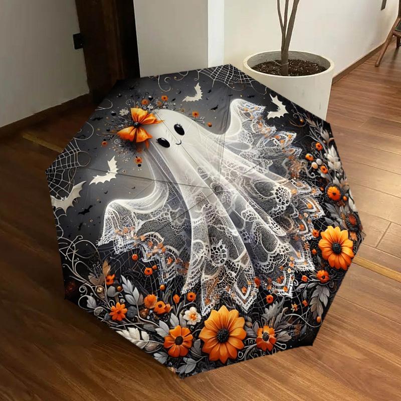 

1pc Halloween Ghost Decorations Automatic Open/Close Umbrella, Halloween & Gifts - Ideal for Daily, Formal, Party Use, Durable Canopy yy251011013