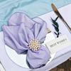 12PCS Cotton Solid Color Table Napkins Soft Reusable Cloth Napkins For Wedding Birthday Party Bride Shower Dining Table Decor