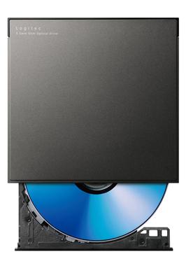 Logitec Portable DVD Drive with Burning Software Black USB3.2 (Gen1) Type-A Type-C LDR-PWA8U3CLBK